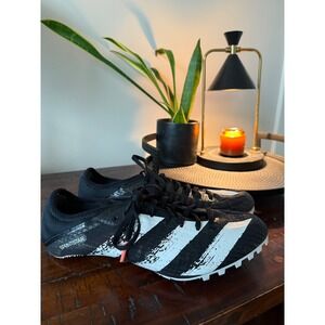 Adidas Sprintstar Track Field Spikes Black White Men's Running Shoes EUC Size 9